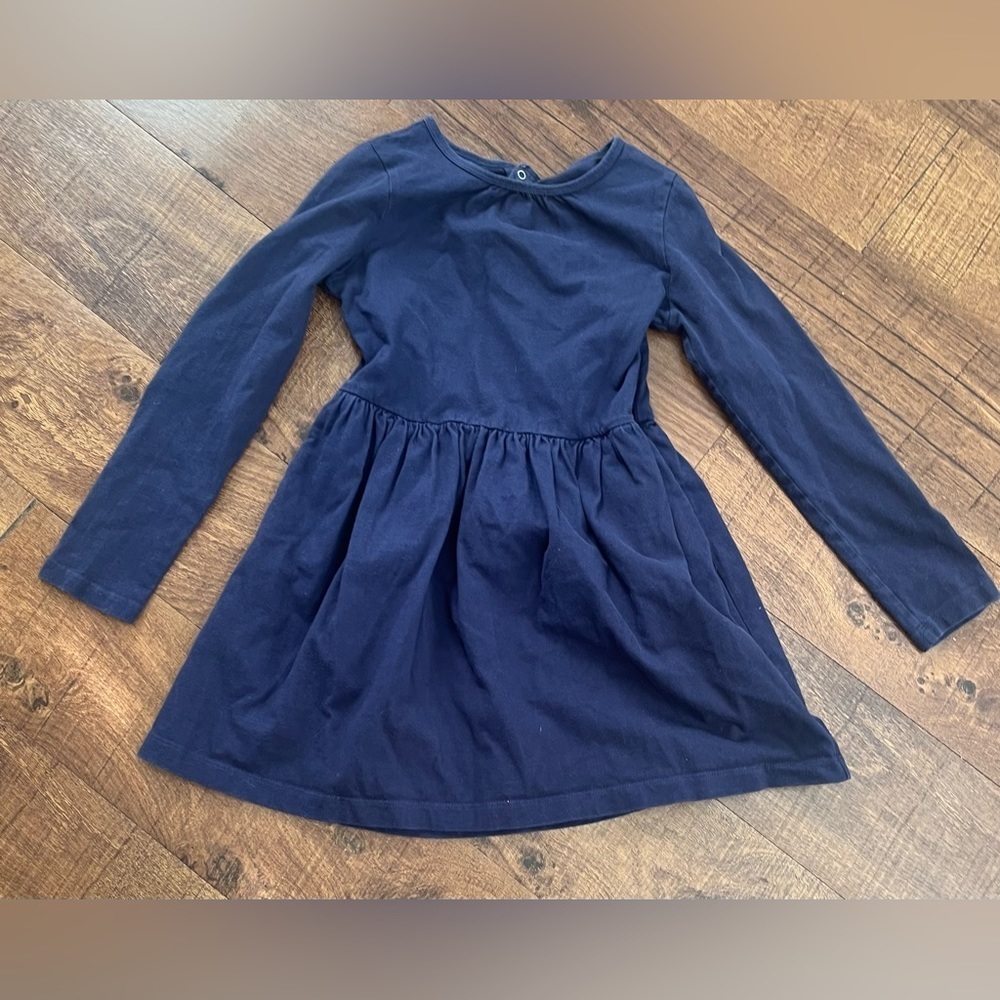 Primary girls solid navy blue dress Sz 8/9